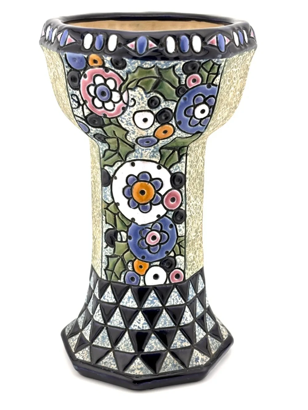 Vintage Art Deco Czechoslovakia Amphora Pottery Vase